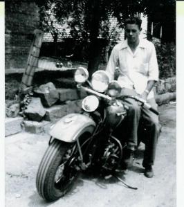 BUCKLAND Walter on motorcycle