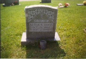 MAPLEWOOD - Davis Altha R. Brooks Grandma Davis 1884-1980