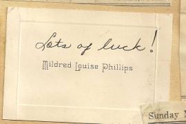 Calling Card Mildred Louise Phillips